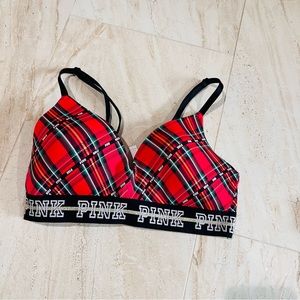 Plaid bra 34C PINK Victoria’s Secret